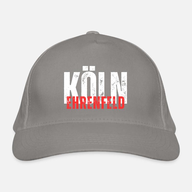 Ehrenfeld weiß rot Bio-Baseballkappe