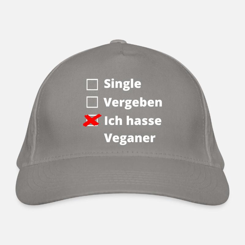 Ich hasse Veganer Bio-Baseballkappe