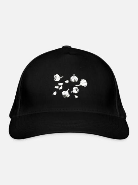 Knoblauch - Bio-Baseballkappe - Schwarz