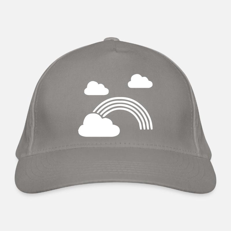 Arc-en-ciel avec nuages Casquette classique bio