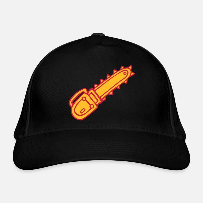 dessin chainsaw tronçonneuse outil scierie fun Casquette classique bio