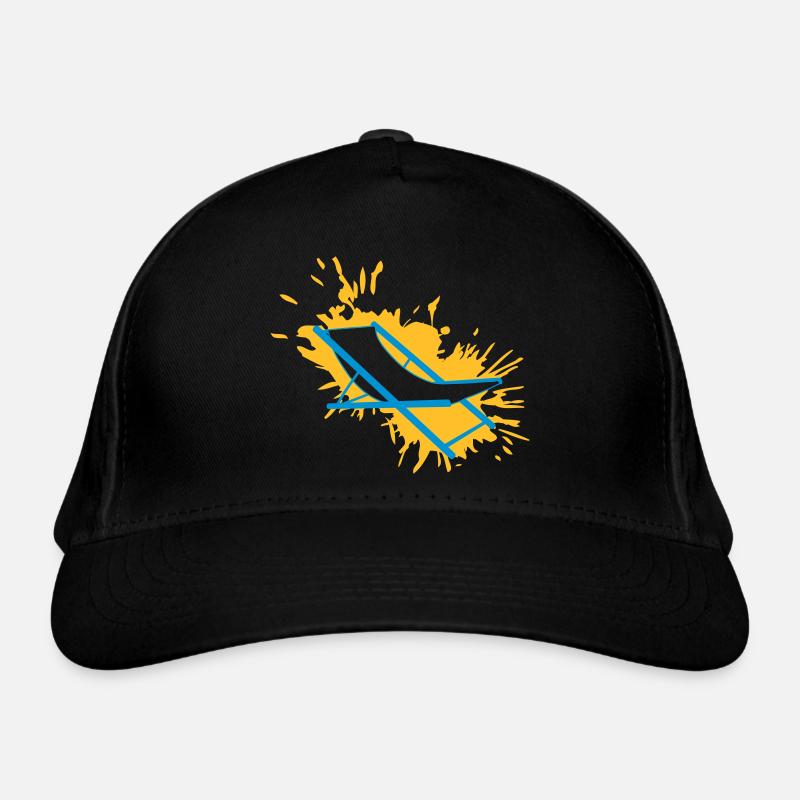 splashes beach chair color drops blobs liegestu Organic Baseball Cap