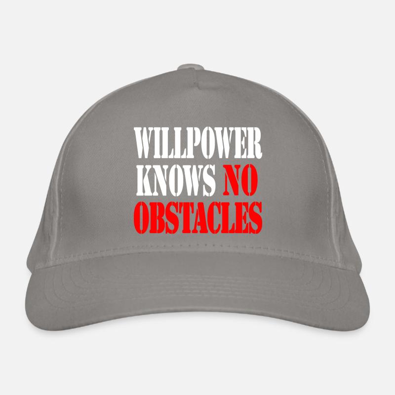 willpower knows no obstacles Organic Baseball Cap