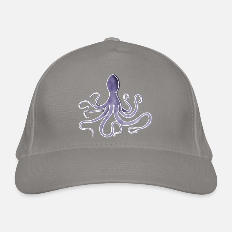 « Octopus », Boho Line Art Design, série « Ocean » Casquette classique bio