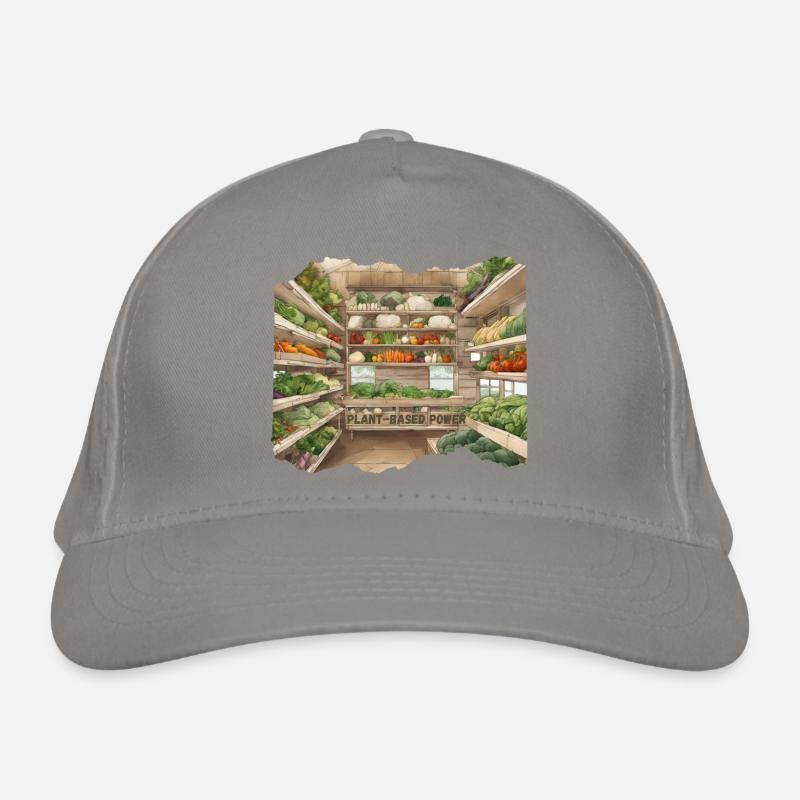Vegetables stand anime style plant based power Organic Baseball Cap