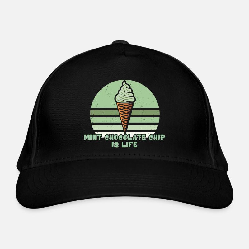 Minz Schoko Chip Eis Ist Leben Bio-Baseballkappe