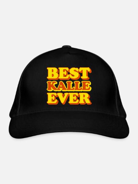 Kalle Prénom Drôle Cadeau - Casquette classique bio - noir - Devant