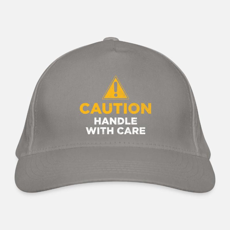 Caution Handle with care Organic Baseball Cap