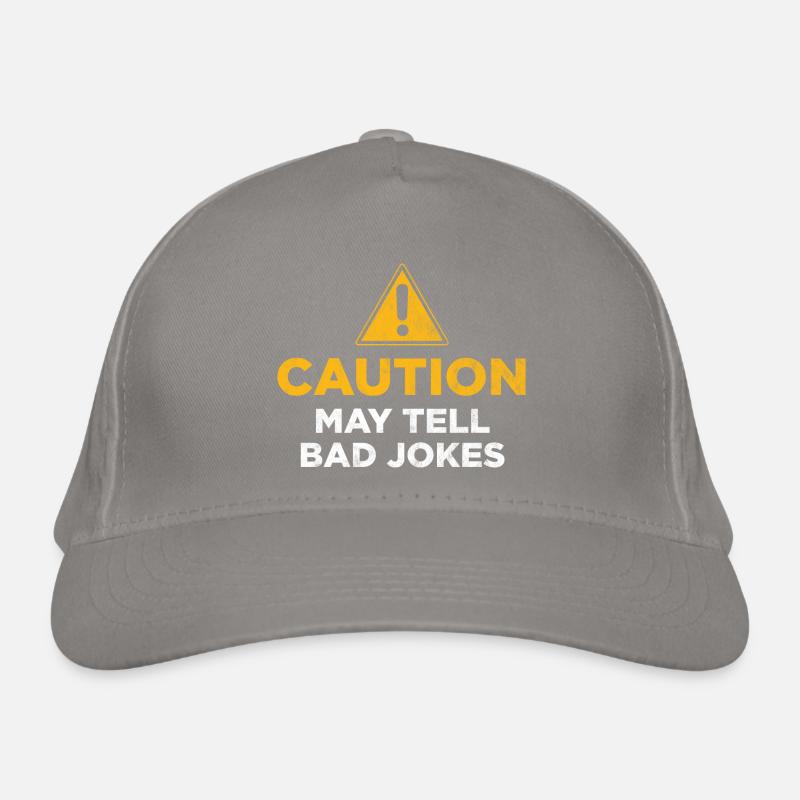 Caution May Tell Bad Jokes Organic Baseball Cap