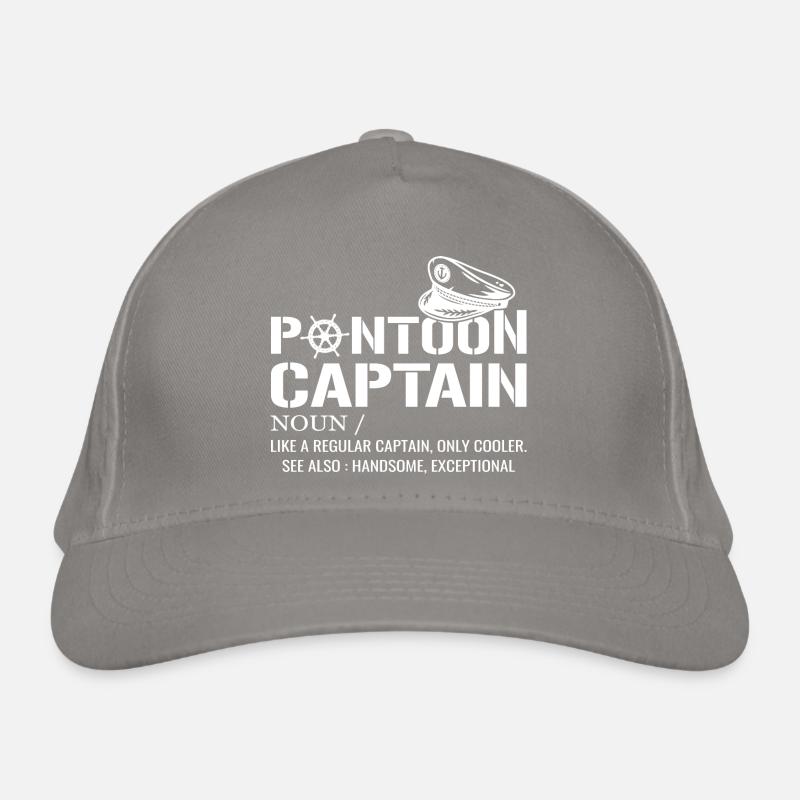 Ponton Kapitän Definition Lustiges Pontonboot Bio-Baseballkappe