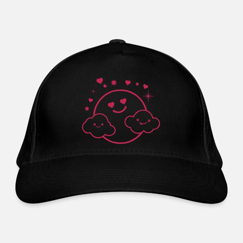 Lune Nuages Coeurs 02 Copie Casquette classique bio