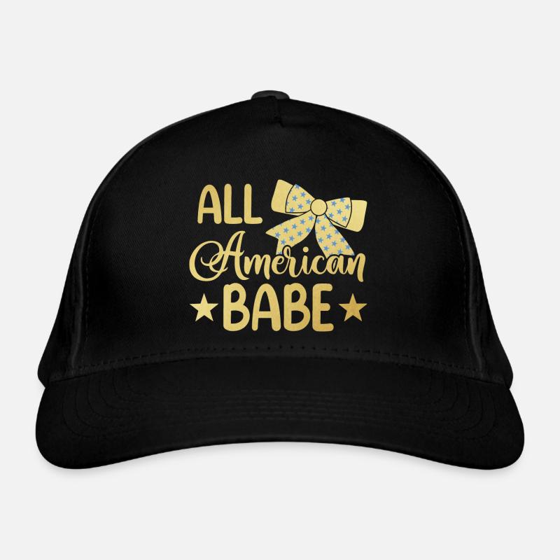 All American Baby 4. Juli - Bio-Baseballkappe - Schwarz
