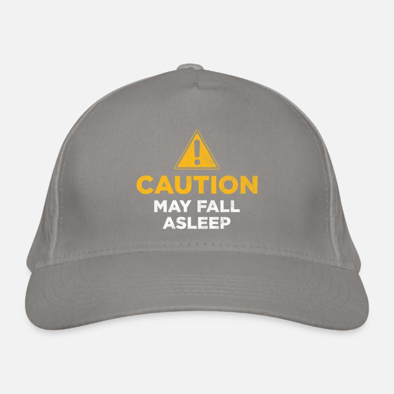 Caution May Fall Asleep Organic Baseball Cap