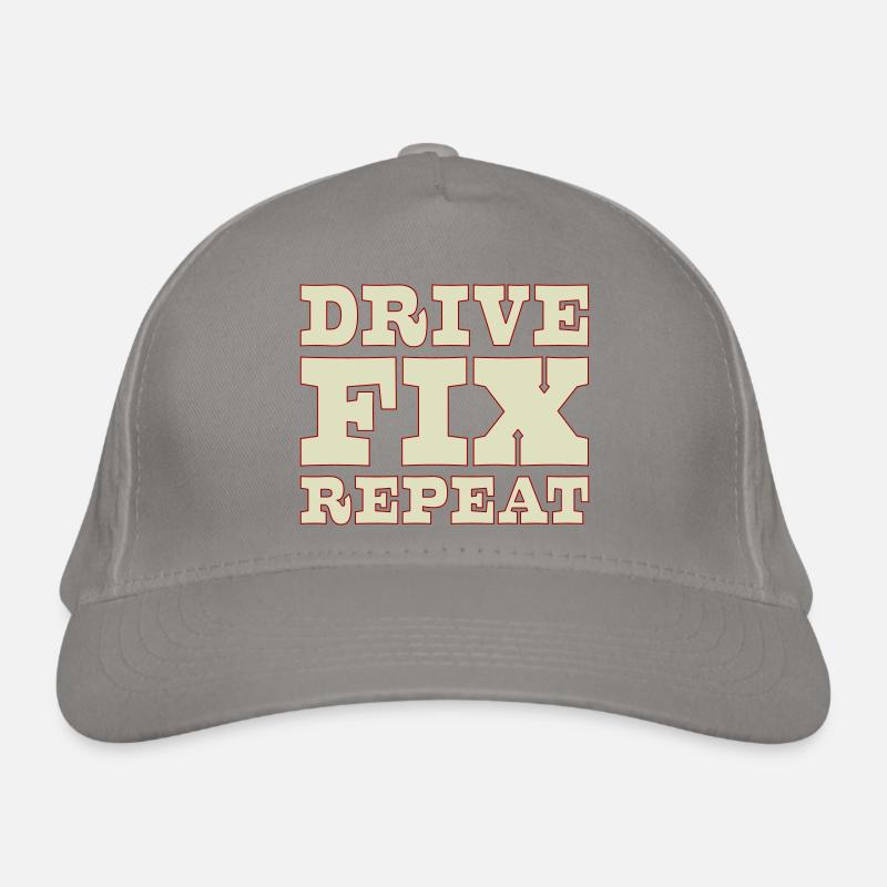 45b_solid_Drive_Fix_Repeat Casquette classique bio