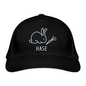 Bunny Baby / Easter / Bunny / Carrot / Pet Name - Organic Baseball Cap - black - Front