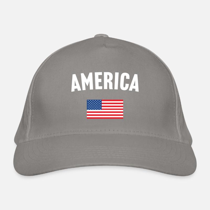 America Flag Organic Baseball Cap