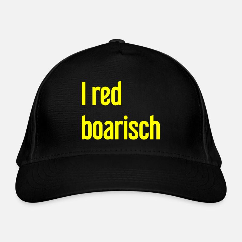 I red boarisch Bio-Baseballkappe
