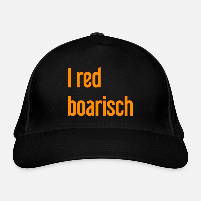 I red boarisch Bio-Baseballkappe