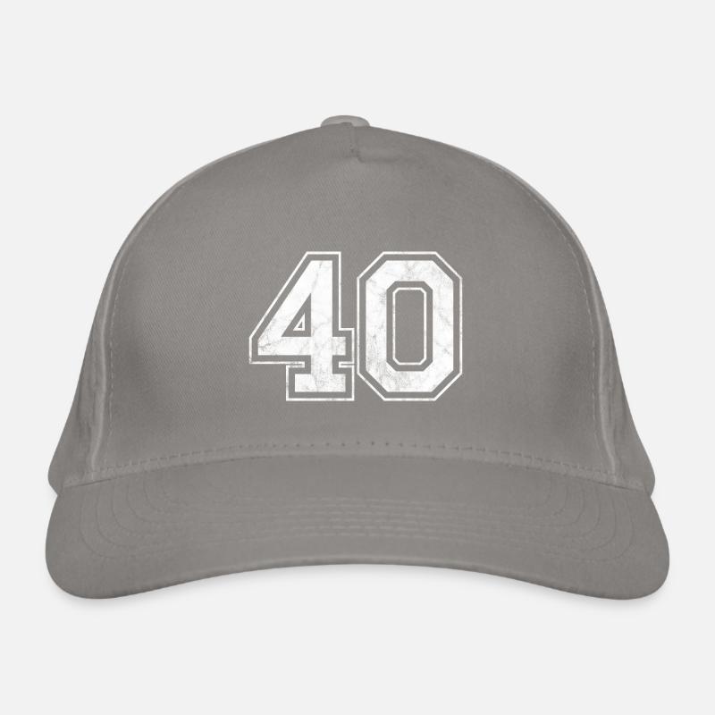 Number 40 Organic Baseball Cap