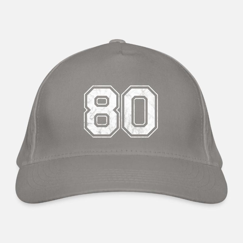 Number 80 Organic Baseball Cap