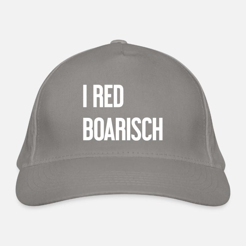 I red boarisch Bio-Baseballkappe