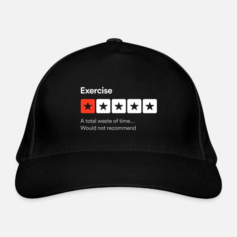 L’exercice, une perte de temps totale... Sarcastique one sta - Casquette classique bio - noir