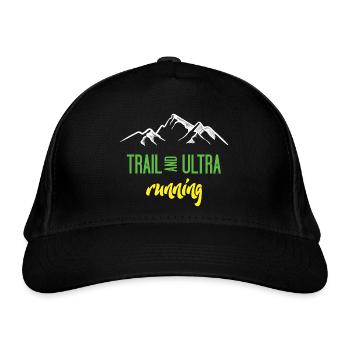 Trail Running und Ultra Running - Bio-Baseballkappe - Schwarz - Vorne