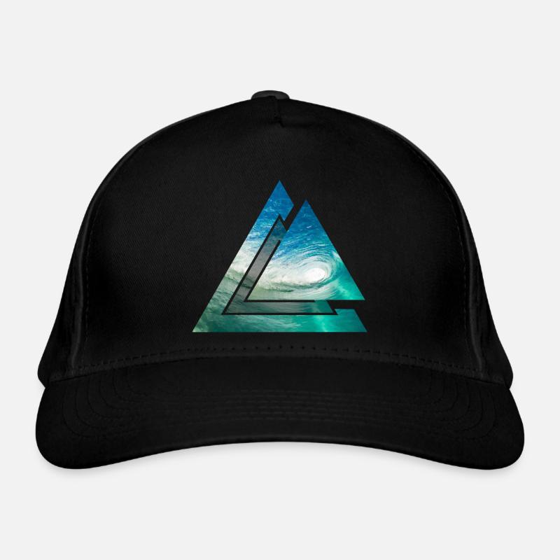 Conception de surfeur géométrique Breaking Wave Casquette classique bio