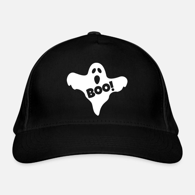 Ghost Boo - Organic Baseball Cap - black