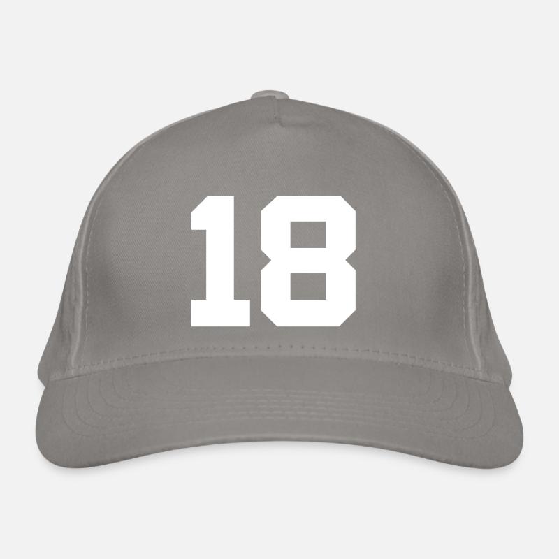 Number 18 Organic Baseball Cap