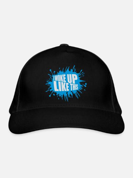 Je me suis réveillé comme ça - Casquette classique bio - noir - Devant