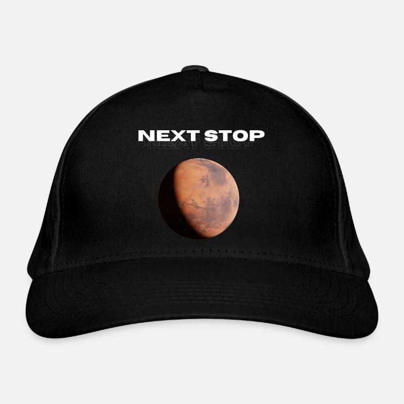 Next Stop - Organic Baseball Cap - black