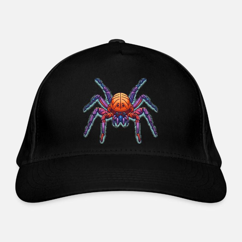 Colorful web spider in many colors Organic Baseball Cap