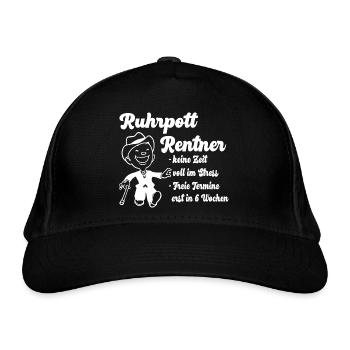 Ruhrpott Rentner - Bio-Baseballkappe - Schwarz - Vorne