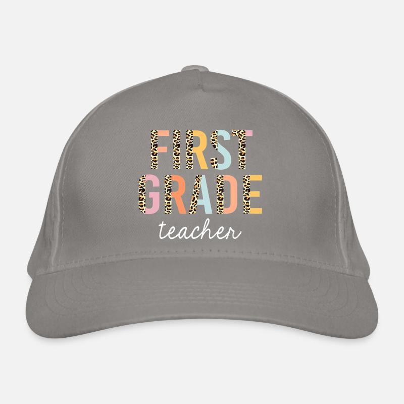 Leopard First Grade Teacher 1st Grade Retour à Casquette classique bio