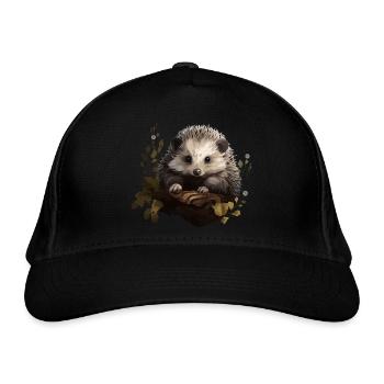 Hérisson Hérisson Bébé Animal Forêt Nature - Casquette classique bio - noir - Devant