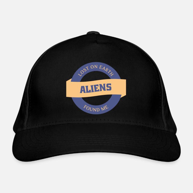 Lost on Earth, aliens found me - Organic Baseball Cap - black