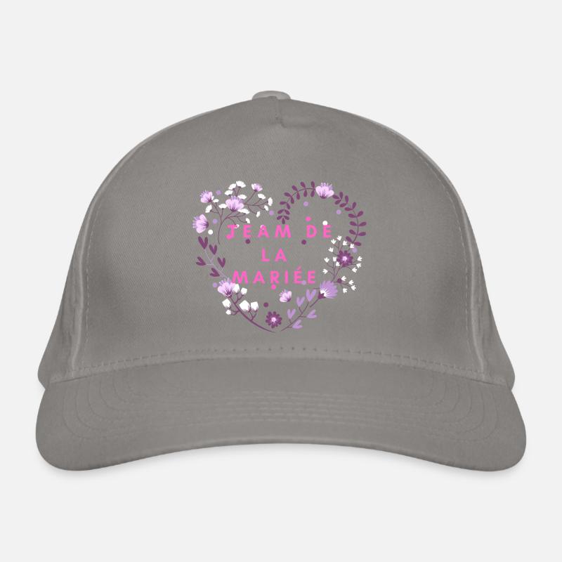 Blumenherz Braut Team Bio-Baseballkappe