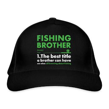 Fisher Brother Definition Fishing - Bio-Baseballkappe - Schwarz - Vorne