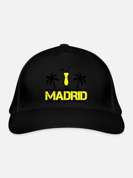 madrid - Bio-Baseballkappe - Schwarz - Vorne