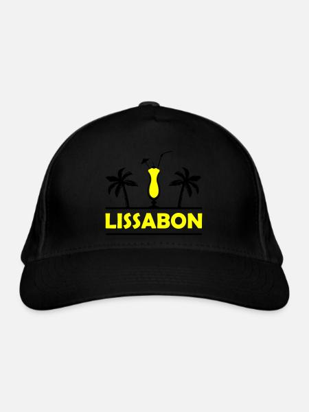 lissabon - Bio-Baseballkappe - Schwarz - Vorne