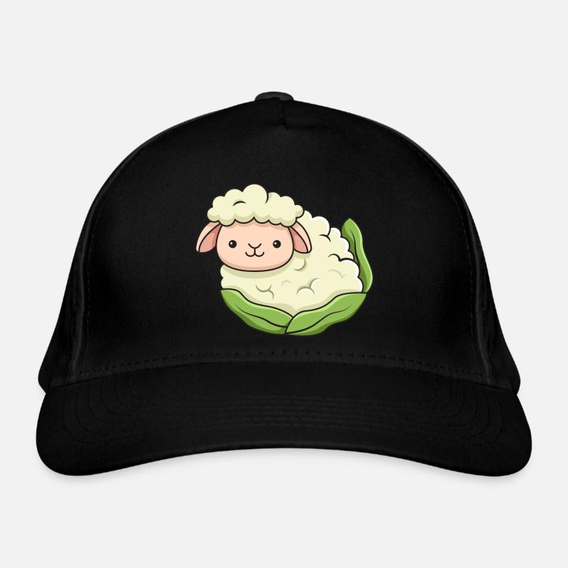 Sheep Cauliflower Design for Sheep Lovers Organic Baseball Cap