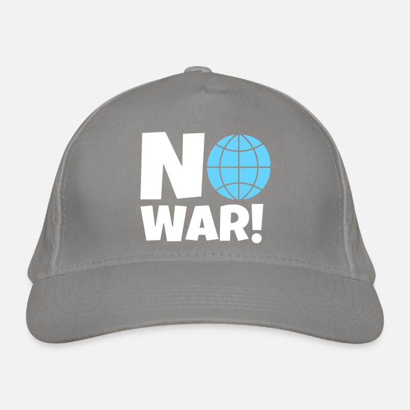 No War, Globe, World Organic Baseball Cap