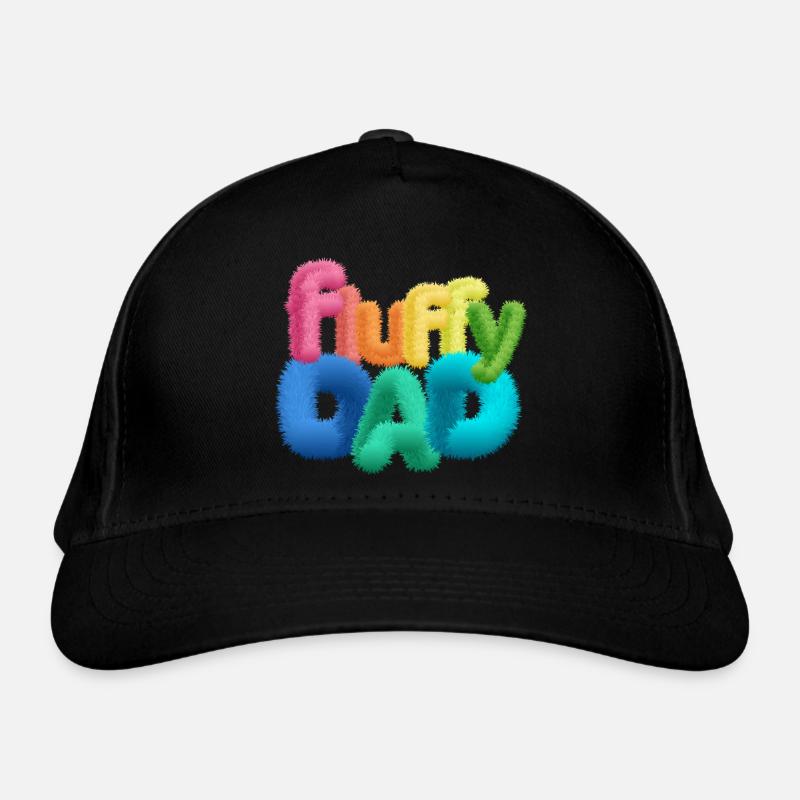 Fluffy Dad – Typographie colorée et moelleuse Casquette classique bio