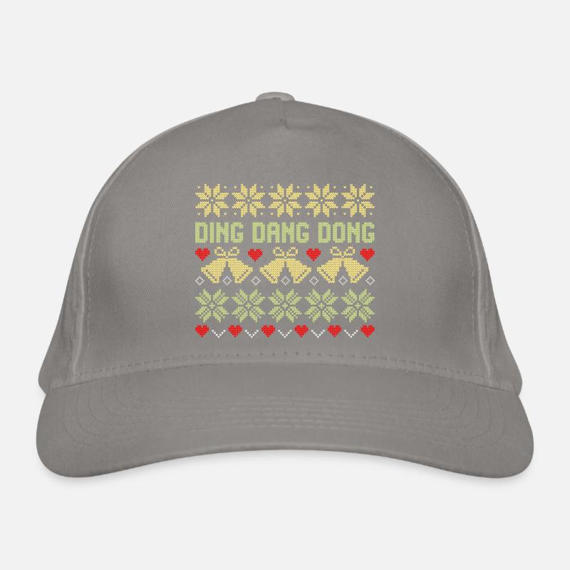 Clochette en flocon de neige à motif de pull de Noël moche Casquette classique bio