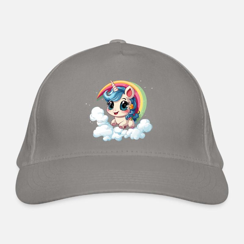 Einhorn Regenbogen Design Bio-Baseballkappe