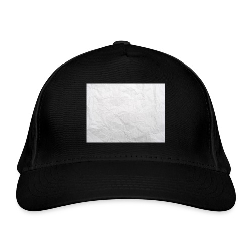 Crumpled White Paper Texture - Organic Baseball Cap