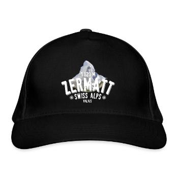 Zermatt Alpes suisses - Casquette classique bio - noir - Devant