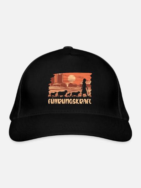 Führungskraft Schafe Hirtin Geschenkidee Humor - Bio-Baseballkappe - Schwarz - Vorne