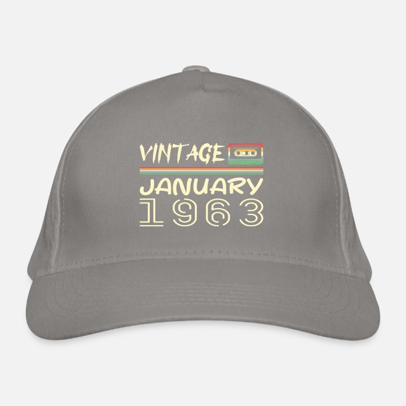 Vintage Janvier 1963 - Anniversaire Janvier 1963 Casquette classique bio
